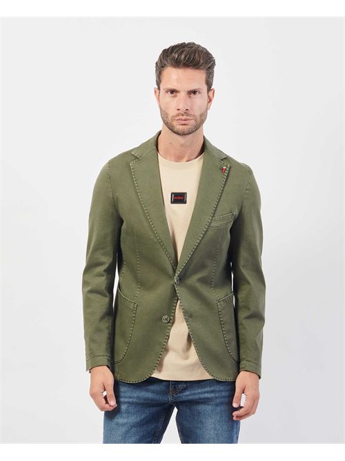 Veste Mulish coupe slim à simple boutonnage en coton MULISH | R7002-PERSEFONE OLDVERDE